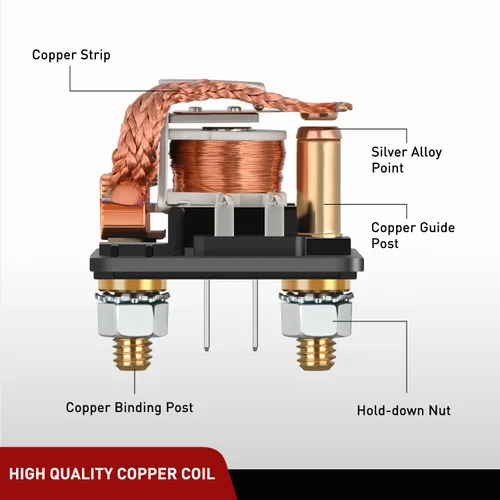 Miniatura 2 de Nilight Relé de Arranque de 120A, Interruptor de Relés Divididos de 4 Pines, 12V Continuo Servicio Pesado SPST Alta Corriente 4 Terminales Control