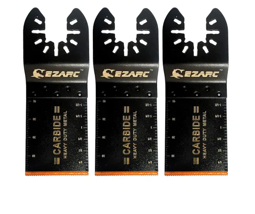 EZARC Cuchillas oscilantes de carburo para herramientas, cuchillas multiherramienta para material duro, metal, clavos. tornillos, paquete de 3