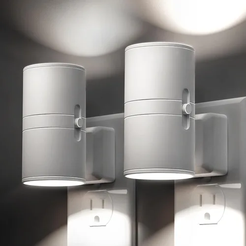Miniatura 13 de L LOHAS LED Luz nocturna enchufable, paquete de 4, luces nocturnas regulables enchufables a la pared, luz nocturna con sensor de luz, blanco suave