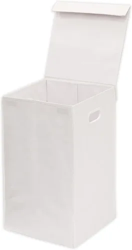 Miniatura 8 de Simple Houseware Cesta plegable para ropa sucia con tapa, color blanco