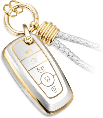 Miniatura 11 de Funda para llavero Buick con llavero de cuerda trenzada de metal, funda suave mejorada para Avenir Envision Encore Chevy Suburban Tahoe GMC Yukon