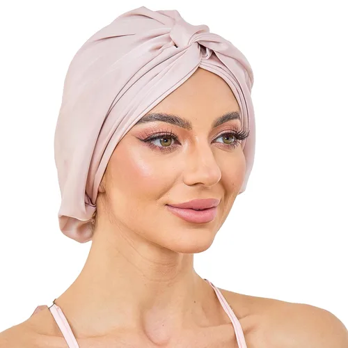 Miniatura 13 de Gorro de satén de seda ajustable para envolver el cabello para dormir, gorro de dormir de doble capa, turbante nocturno para cabello largo y rizado