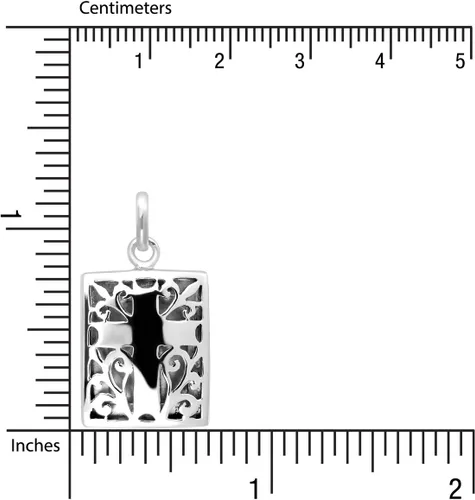 Miniatura 6 de WithLoveSilver - Colgante de plata de ley 925 con recorte antiguo, caja de oración, Plata esterlina