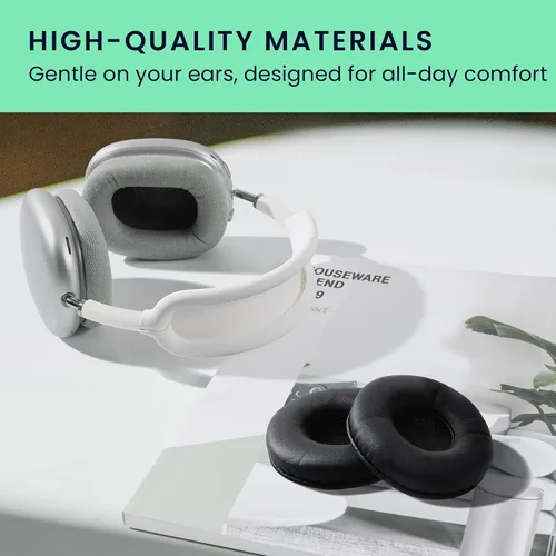 Miniatura 5 de kwmobile Almohadillas compatibles con almohadillas JBL Tune 600 / 500BT / 510BT / 520BT / 450 – 2 piezas de repuesto para auriculares, color negro