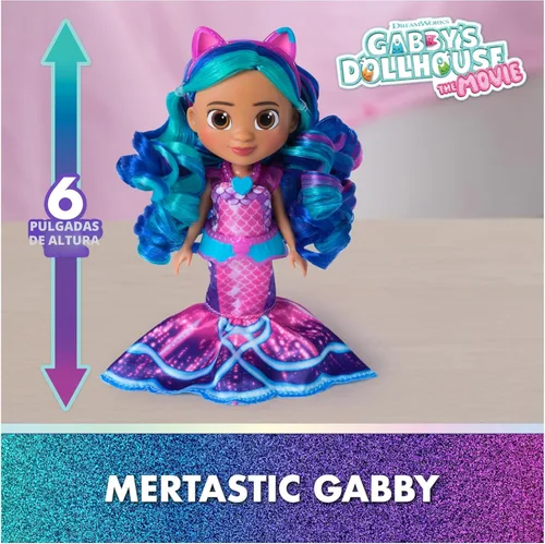 Miniatura 2 de Gabby's Dollhouse DreamWorks The Movie, muñeca Mer-Tastic Gabby, con ropa de muñeca temática de sirena y accesorios de muñeca, juguetes para niños