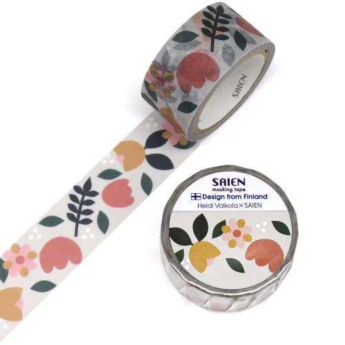 Miniatura 3 de Kamiso Sansan Shoji Japanese Washi Masking Tape *Made in Japan *20mm × 5m FlowersSAIENTR-4013