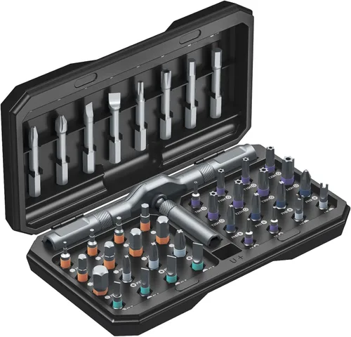 AMIR 42 en 1 Juego de destornilladores magnéticos, juego de destornilladores de trinquete DIY magnético con múltiples puntas, kit de herramientas de