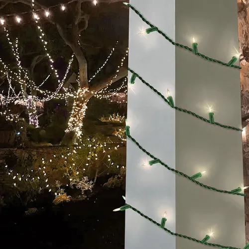 Miniatura 2 de 100 luces LED parpadeantes suaves, luces de Navidad centelleantes lentas, 50 de 100 luces parpadeantes, brillo suave impermeable, certificado UL, 29