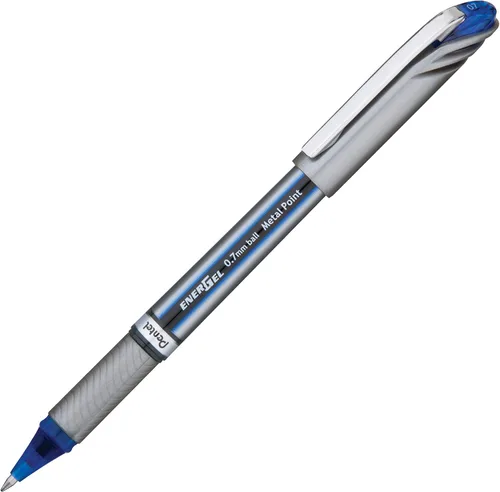 Miniatura 2 de Pentel ENER-GEL NV - Bolígrafo de gel líquido, 0.028 in, línea media, punta de metal, tinta azul, paquete de 4 (BL27BP4C)