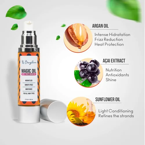 Miniatura 5 de Suero de aceite de argán para cabello seco dañado, aceite de queratina para el tratamiento del cabello con aceite de argán orgánico, suero de aceite