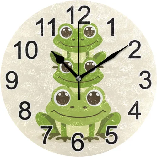 Miniatura 66 de Hummingbird - Reloj de pared de resorte redondo de 10 pulgadas, sin tictac, silencioso, funciona con pilas, reloj analógico atómico de cuarzo