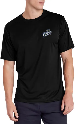 Miniatura 188 de Camiseta deportiva oficial de la NCAA Collegiate para hombre, colección negra con logotipo en el pecho izquierdo