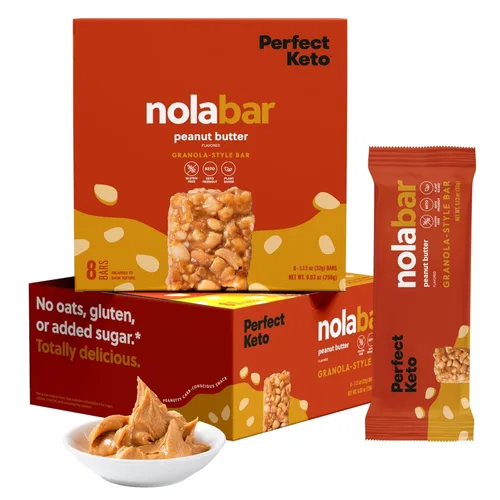 Miniatura 11 de Perfect Keto Barras Nola, sin gluten, barras de granola keto, bocadillos bajos en carbohidratos o barra de desayuno sin azúcar añadido, alimentos