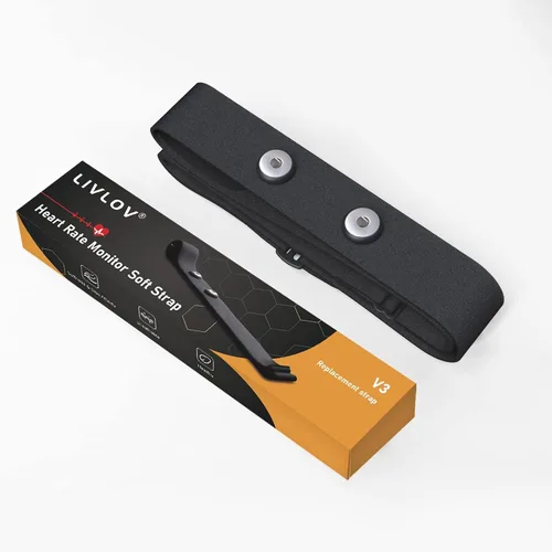 Miniatura 6 de Correa de repuesto para monitor de frecuencia cardíaca, correa de repuesto para el pecho compatible con Wahoo Tickr Polar H7 Garmin HRM Coospo, IP67
