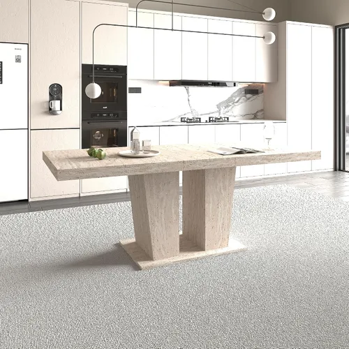 Miniatura 21 de Mesa de comedor extensible de 62.99 a 78.7 pulgadas para 6, 8 y 10, moderna mesa expandible de cocina de madera de granja, mesas de conferencias