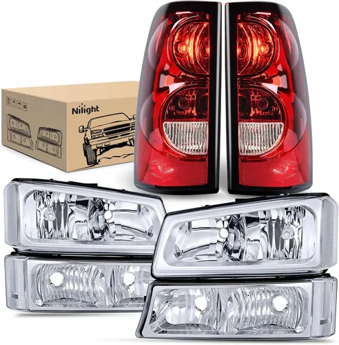 Miniatura 24 de Nilight Conjunto de luz trasera para Chevy Silverado 1500 1500HD 2500 2500 2500HD 3500 2007 Chevrolet Classic OE estilo pasajero lámpara trasera