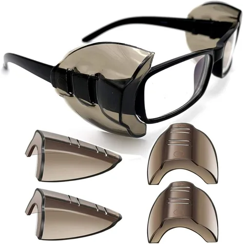Miniatura 11 de 2/4/6/10 pares de protectores laterales de seguridad para ojos, protectores laterales deslizantes, se adapta a anteojos de tamaño correspondiente