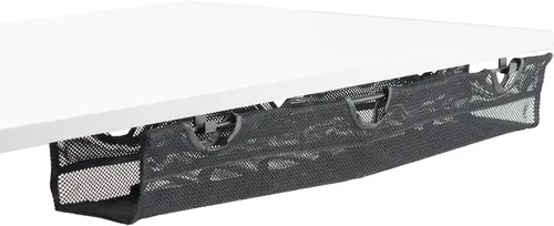 VIVO DESK-AC36MH-S - Organización de cables de red de malla para debajo del escritorio, 36 pulgadas con soporte para regleta de alimentación,