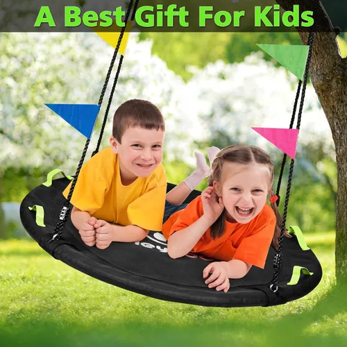 Miniatura 5 de HeyZoo Columpio de árbol de 40 pulgadas para niños, capacidad de peso de 900 libras, con correas ajustables para colgar, para patio trasero