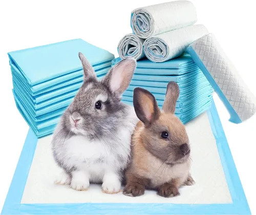 Miniatura 9 de Tfwadmx 50 almohadillas para orina de conejo, cobayas, superabsorbentes, pañales desechables de carbono negro, accesorios de entrenamiento