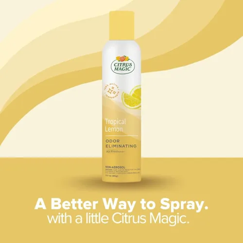 Miniatura 3 de Citrus Magic Spray ambientador que elimina olores, limón tropical, 3 onzas, paquete de 3