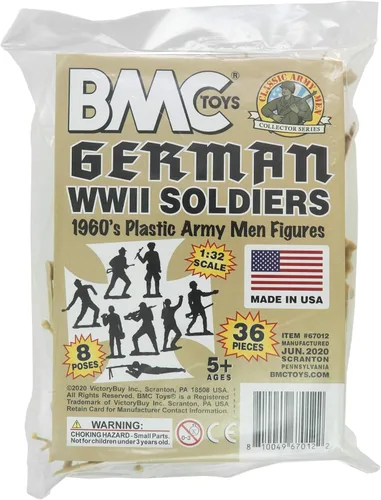 Miniatura 6 de BMC Classic MPC - Figuras de soldado alemán de plástico alemán para hombre, color bronceado, 36 piezas, fabricado en EE. UU
