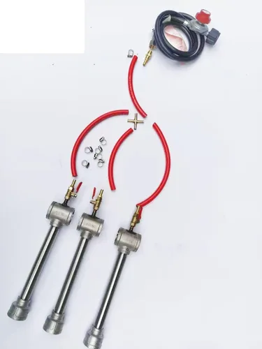 Miniatura 2 de Quemadores de triple forja de gas con regulador Horno de fusión de metal forja de propano Fabricación de cuchillos de herrero