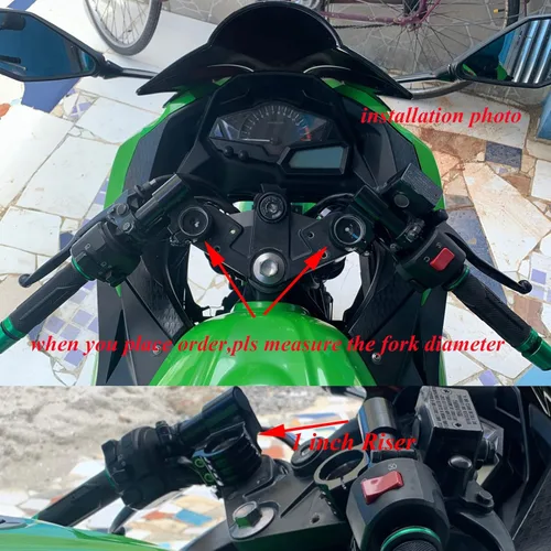 Miniatura 2 de Manillares de clip de 1.220 in de 1 pulgada para tubo de horquilla de 1.220 in, barras de motocicleta de 7/8 pulgadas, con clip de 1.220 in