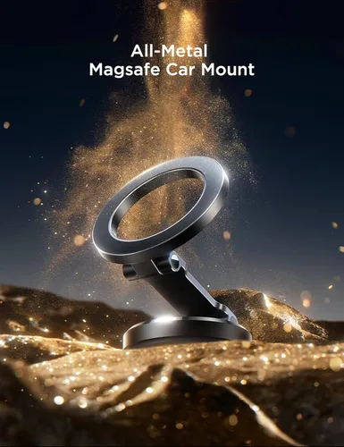 Miniatura 8 de JOYROOM Se ajusta al soporte MagSafe para coche, [todo metal] soporte magnético para teléfono para automóvil con imanes fuertes, soporte para iPhone