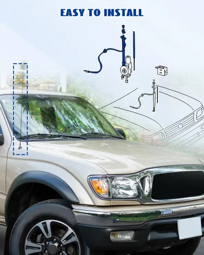 Miniatura 5 de ANODZU Conjunto de antena manual apto para Toyota Tacoma 1995-2004, contiene base de antena 86300-04050, tuerca de antena superior 86396-04010