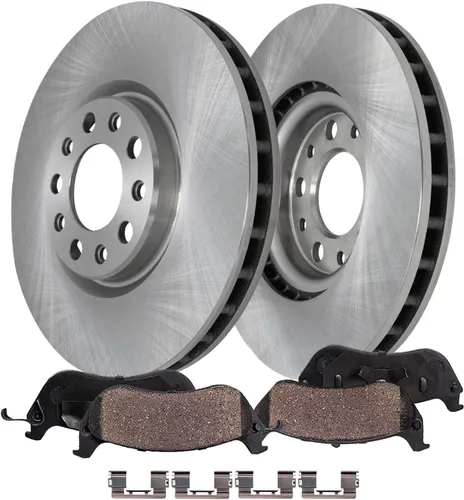 Miniatura 32 de Detroit Axle - Kit de freno trasero para Chevy Equinox Captiva Sport GMC Terrain Pontiac Torrent Saturn Vue Pinzas de freno de disco con soportes