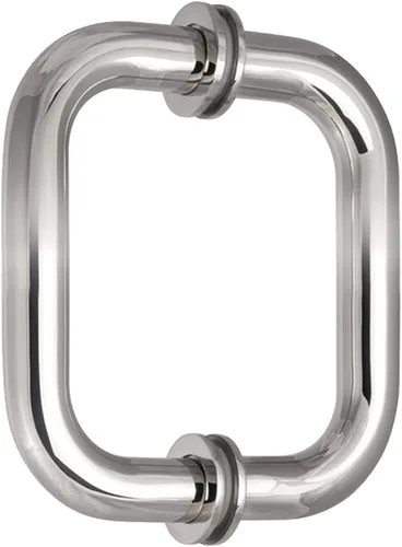 Miniatura 10 de Tirador tubular de acero inoxidable de grado 304 para puerta de ducha (6 pulgadas, cuadrado, negro mate SSSP152B)