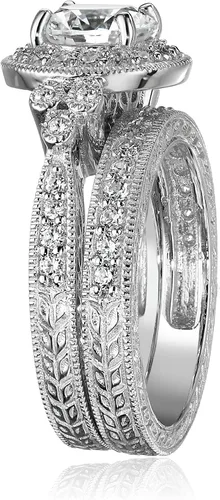 Miniatura 2 de Tienda Collection Yellow-Gold-Plated Sterling Silver Antique Rings set made with Infinite Elements Cubic Zirconia