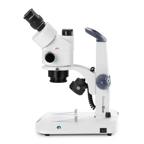 Miniatura 2 de Microscopio estéreo trinocular Stereoblue, objetivo de zoom de 0.7X a 4.5X, aumento de 7X a 45x, soporte ergonómico con iluminación LED incidente