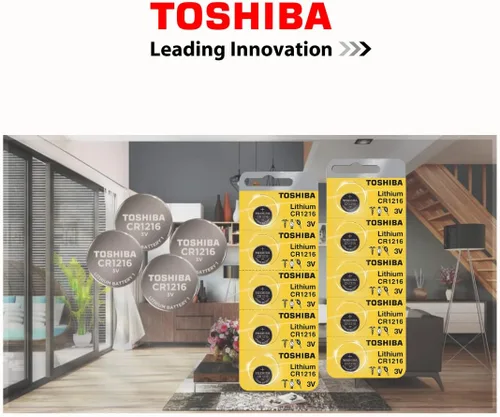 Miniatura 3 de Toshiba Batería CR1216 3V Litio Moneda Celda (15 Baterías)