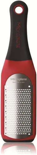 Microplane Artisan Series Rallador de Queso y Rallador de Cítricos (Fino, Rojo)
