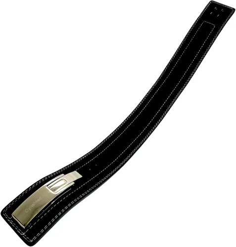 Miniatura 4 de Cinturón de levantamiento de pesas negro con hebilla ajustable, 4 pulgadas de ancho y 0.394 in de grosor para levantamiento de pesas y gimnasio