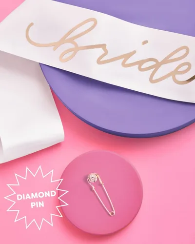 Miniatura 8 de xo, Fetti Banda para la novia Decoraciones de despedida de soltera blanco + oro rosa, regalo de despedida de soltera, regalos de dama de honor