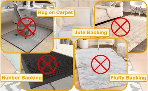 Miniatura 2 de Paquete de 8 agarradores para alfombras para suelos de madera dura y azulejos: cinta reutilizable de doble cara para alfombra. Cinta antideslizante