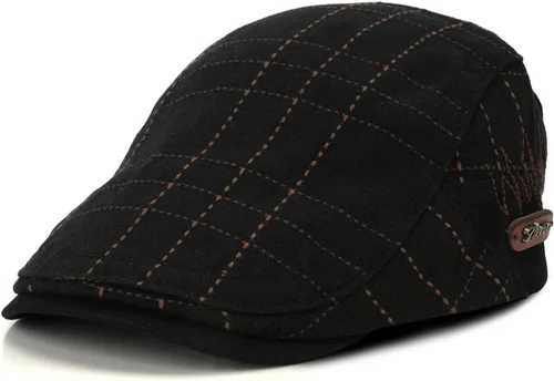 M MOACC Hombres Newsboy Gorras de algodón con hebilla ajustable Boina Sombrero Plano Conducción Cabbie Gatsby Sombreros