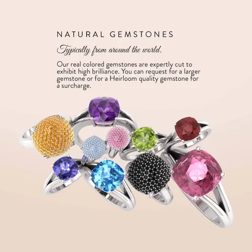 Miniatura 4 de Diamondere Anillo de compromiso de diamantes y piedras preciosas naturales y certificados en oro blanco de 14 quilates Anillo de compromiso Art
