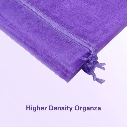 Miniatura 5 de Zwish Paquete de 100 bolsas de regalo de organza de 8 x 12 pulgadas, 10 colores sólidos mezclados para dulces, chocolate, fiesta, Navidad, regalo
