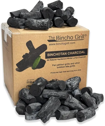The Bincho Grill Binchotan Carbón para barbacoa japonesa. Yakitori de madera dura natural de alta calidad y todo tipo de parrillas. (9.9 libras /