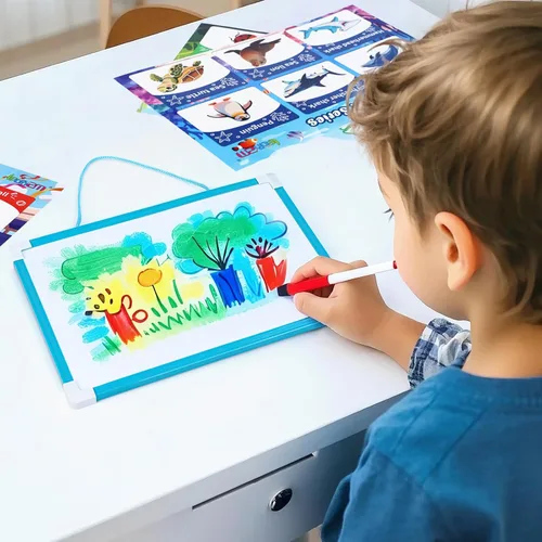Miniatura 5 de Juguetes de clasificación para niños de 3 a 5 años, 7 juegos temáticos a juego con pizarra blanca magnética, motricidad fina Montessori y práctica