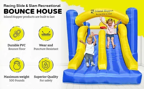 Miniatura 2 de Island Hopper, casa recreativa para saltar con tobogán