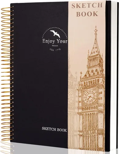 FLYING EAGLE Cuaderno de bocetos de tapa dura para dibujar de 8.5 x 11 pulgadas, cuaderno de bocetos en espiral para adultos, mujeres y niños con