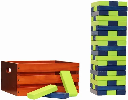Miniatura 17 de Tailgating Pros Maderas gigantes de primera calidad con caja manchada: ¡elige los colores de tu equipo! Juego gigante para patio al aire libre