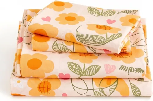 Miniatura 23 de Juego de 2 sábanas bajeras y fundas de almohada suaves para cama con bonitos patrones de cachorros, sábanas estampadas con patrón de perritos para 2