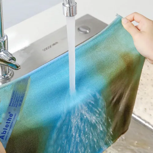 Miniatura 6 de Paño de limpieza de ventanas, paño de limpieza de microfibra, trapos de pulido de alta calidad, sin pelusas, sin rayas (gris, morado y azul)