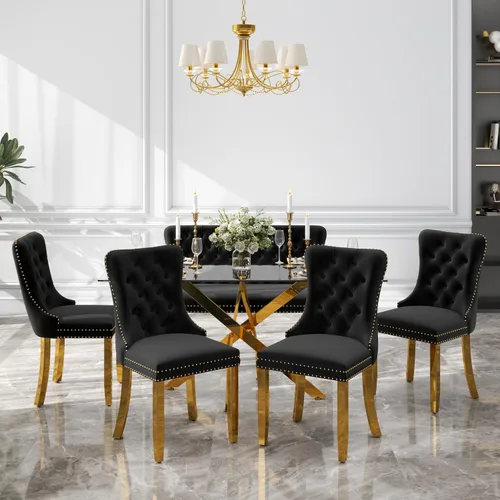 Miniatura 78 de Juego de comedor de 3 piezas con superficie de vidrio transparente, juego de comedor cuadrado minimalista moderno de 36'', juego de mesa de cocina